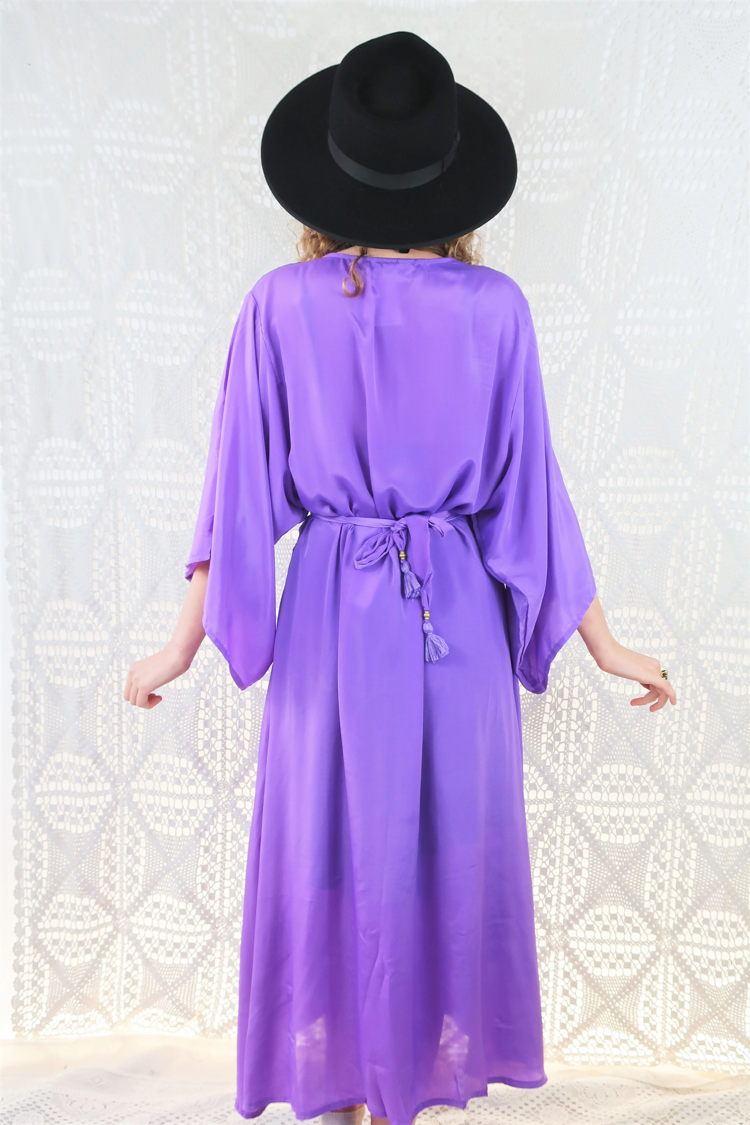 Khroma Aquaria Robe Dress in Electric Violet - Free Size - Image 5