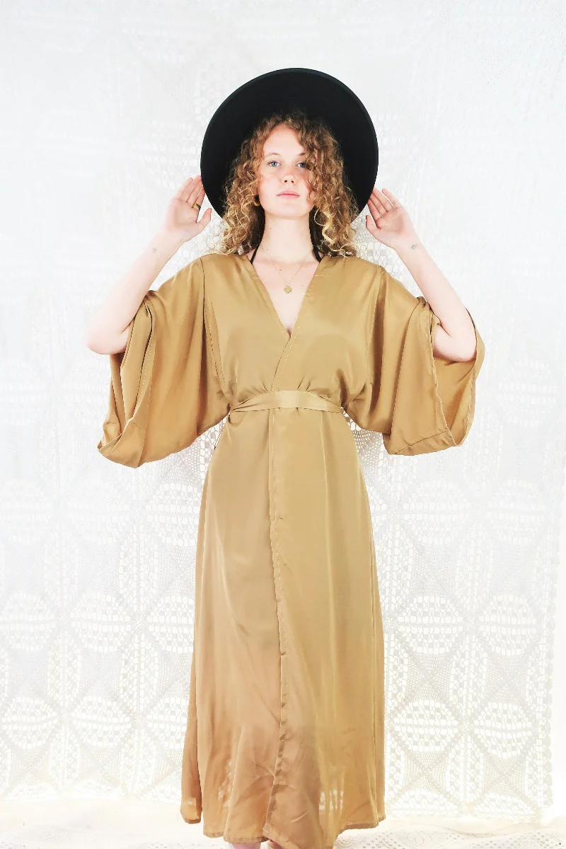 Khroma Aquaria Robe Dress in Golden Sands - Free Size - Image 3