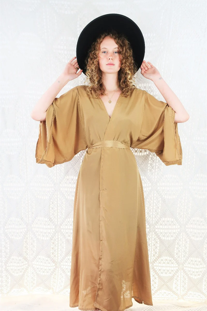 Khroma Aquaria Robe Dress in Golden Sands - Free Size - Image 5