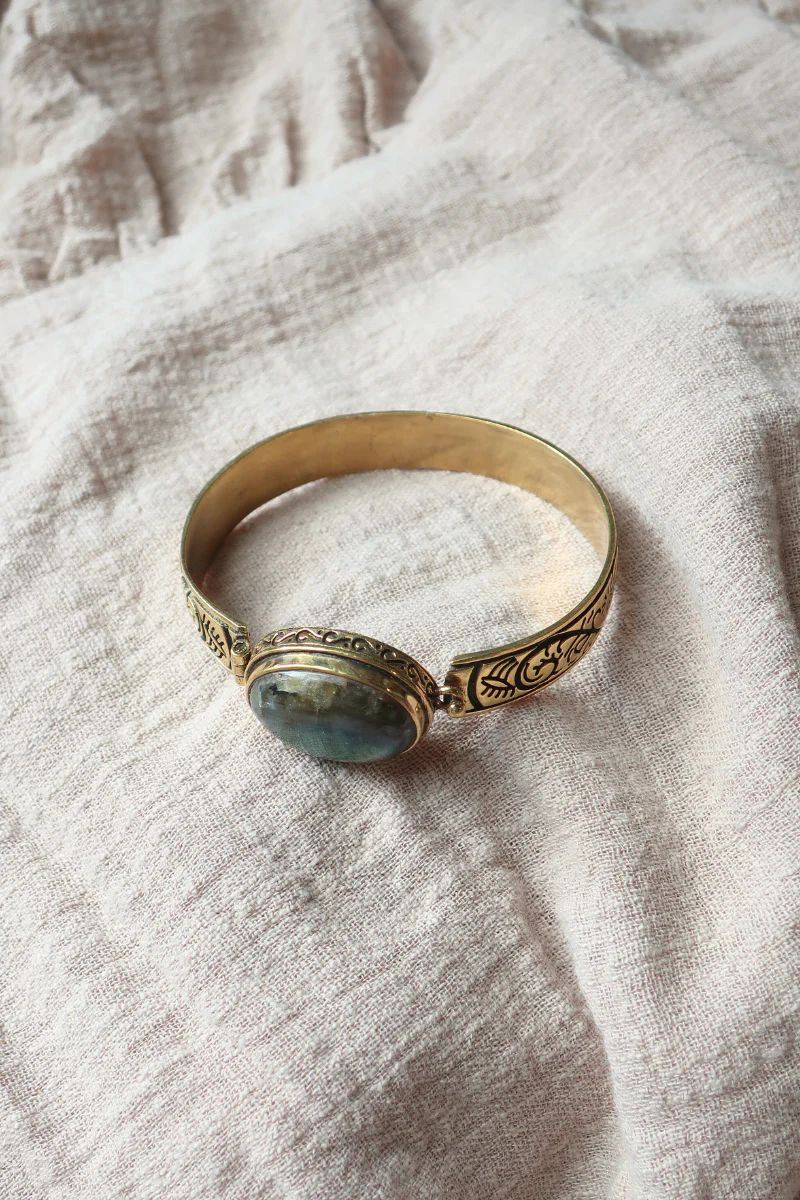 Avalon Bracelet in Gold with Marbled Tourmaline - Image 4