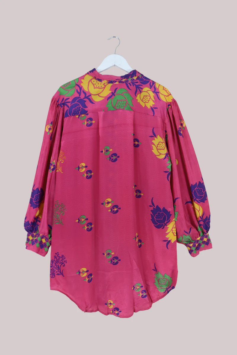 Bonnie Shirt Dress - Hot Pink Paisley - Size XXXL - Image 3