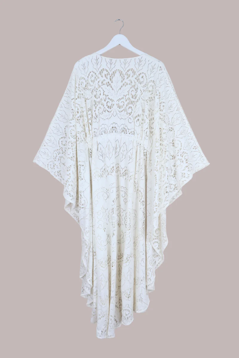 Carlotta Butterfly Robe in Florida White Lace - Free Size - Image 3