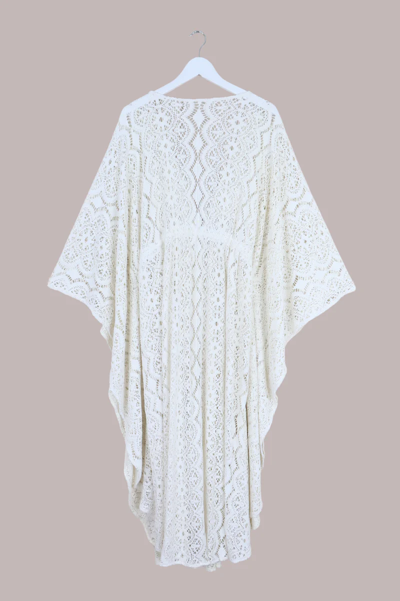 Carlotta Butterfly Robe in Priscilla White Lace - Free Size - Image 3