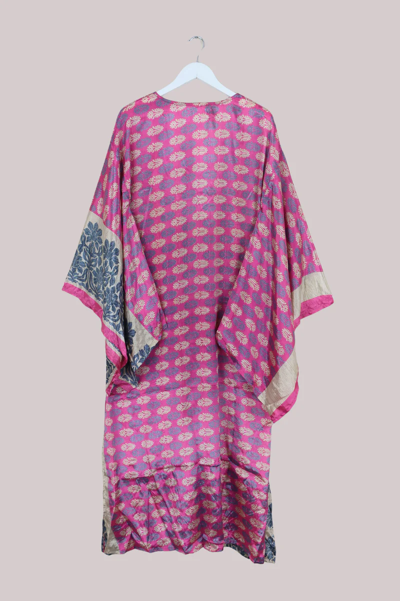 Cassandra Maxi Kaftan in Fuschia Abstract Florals - Size L/XL - Image 3