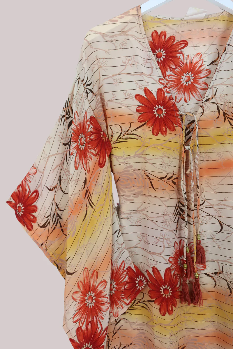 Cassandra Maxi Kaftan in Sunrise In The Woodland - Size M/L - Image 2