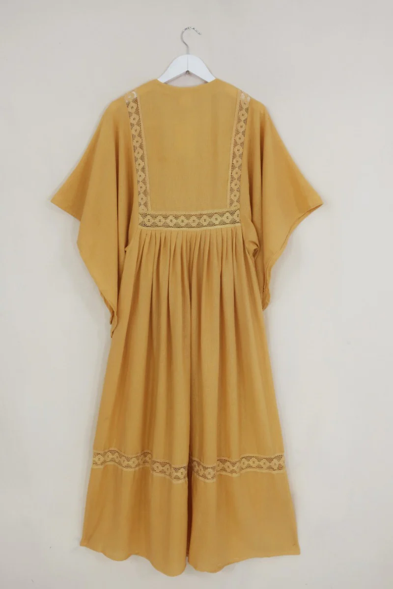 Cordelia Midi Dress in Daffodil Yellow - Image 5