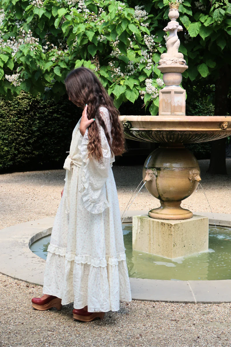 Darcy Maxi Meadow Dress in Rose Trellis Pink - Image 3