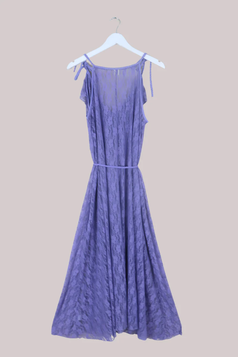 Delphi Maxi Dress in Periwinkle Purple Chantilly Lace - Image 5