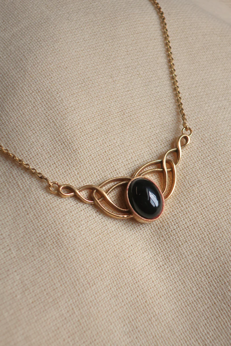Diadem Necklace in Gold with Black Onyx - Image 2