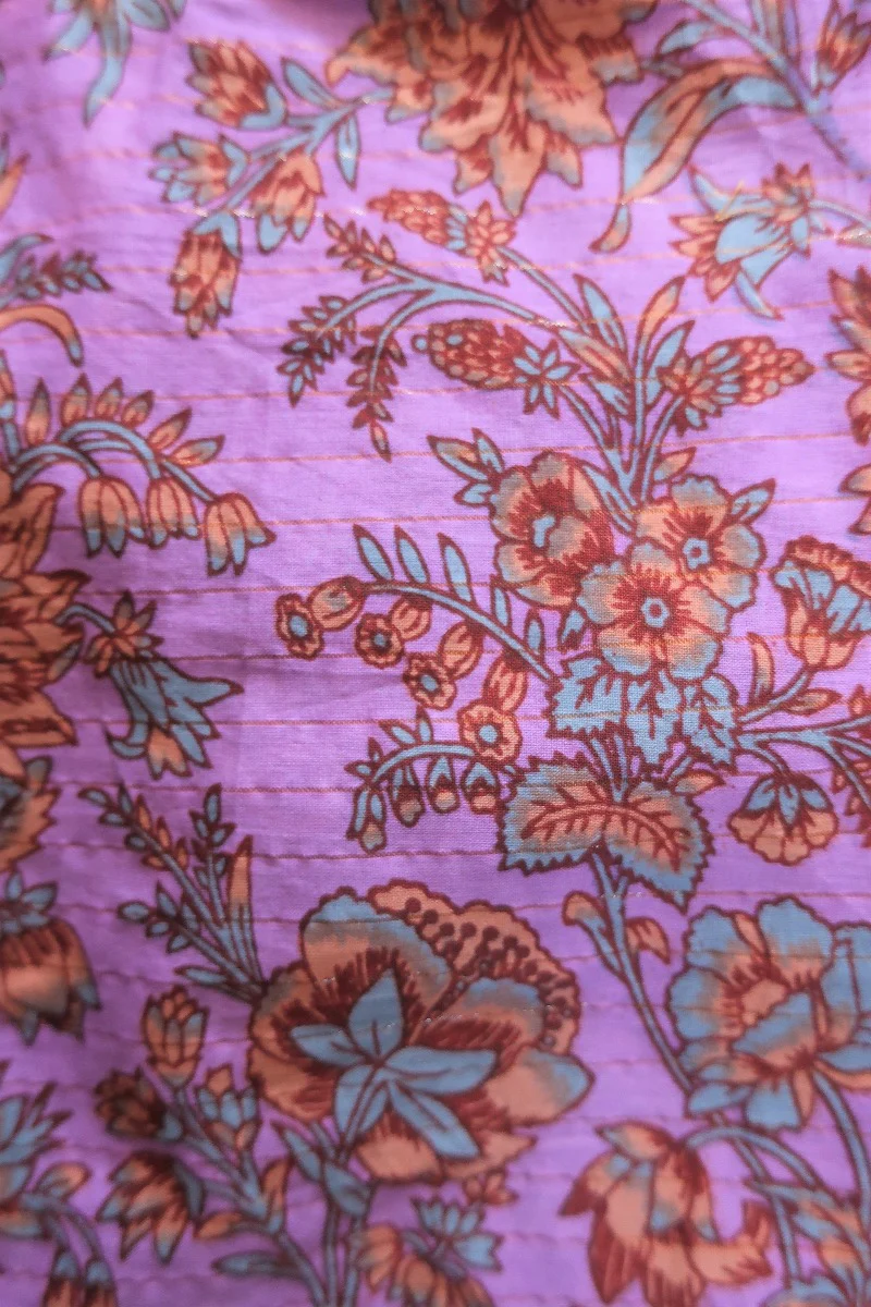 Diana Wrap Top in Pink Violet Floral - Image 4