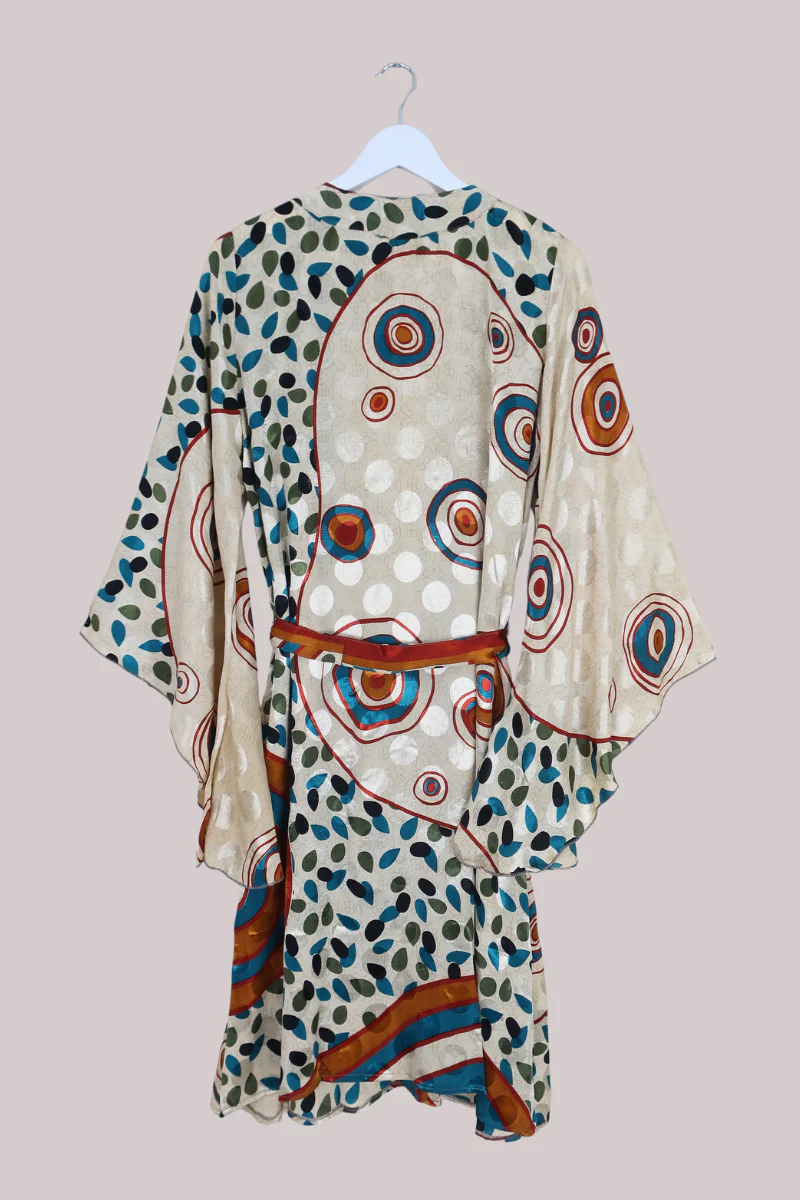Gemini Kimono in Abstract Earthy Polka - Size L - Image 3