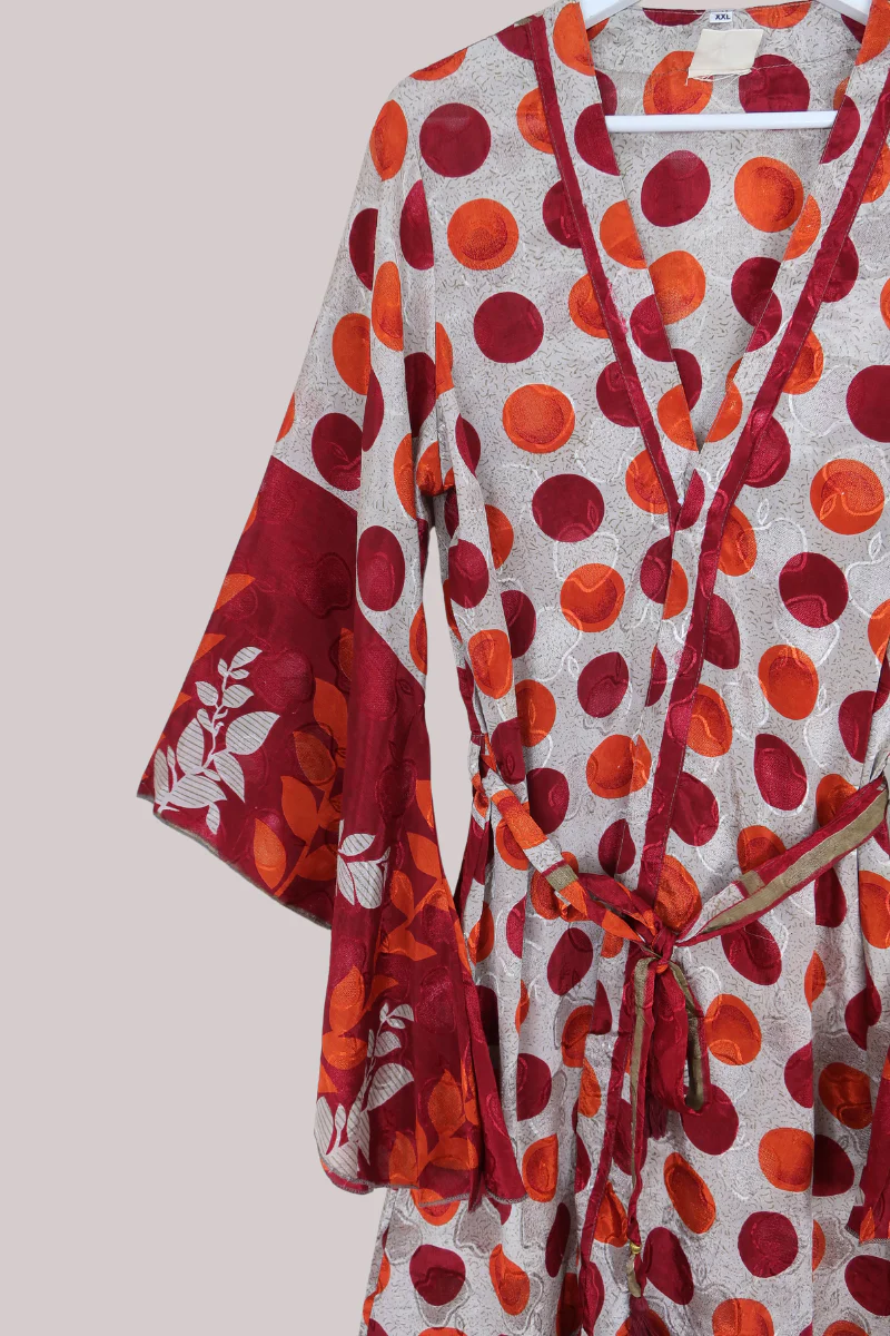 Gemini Kimono in Blood Moon Polka - Size L/XL - Image 2