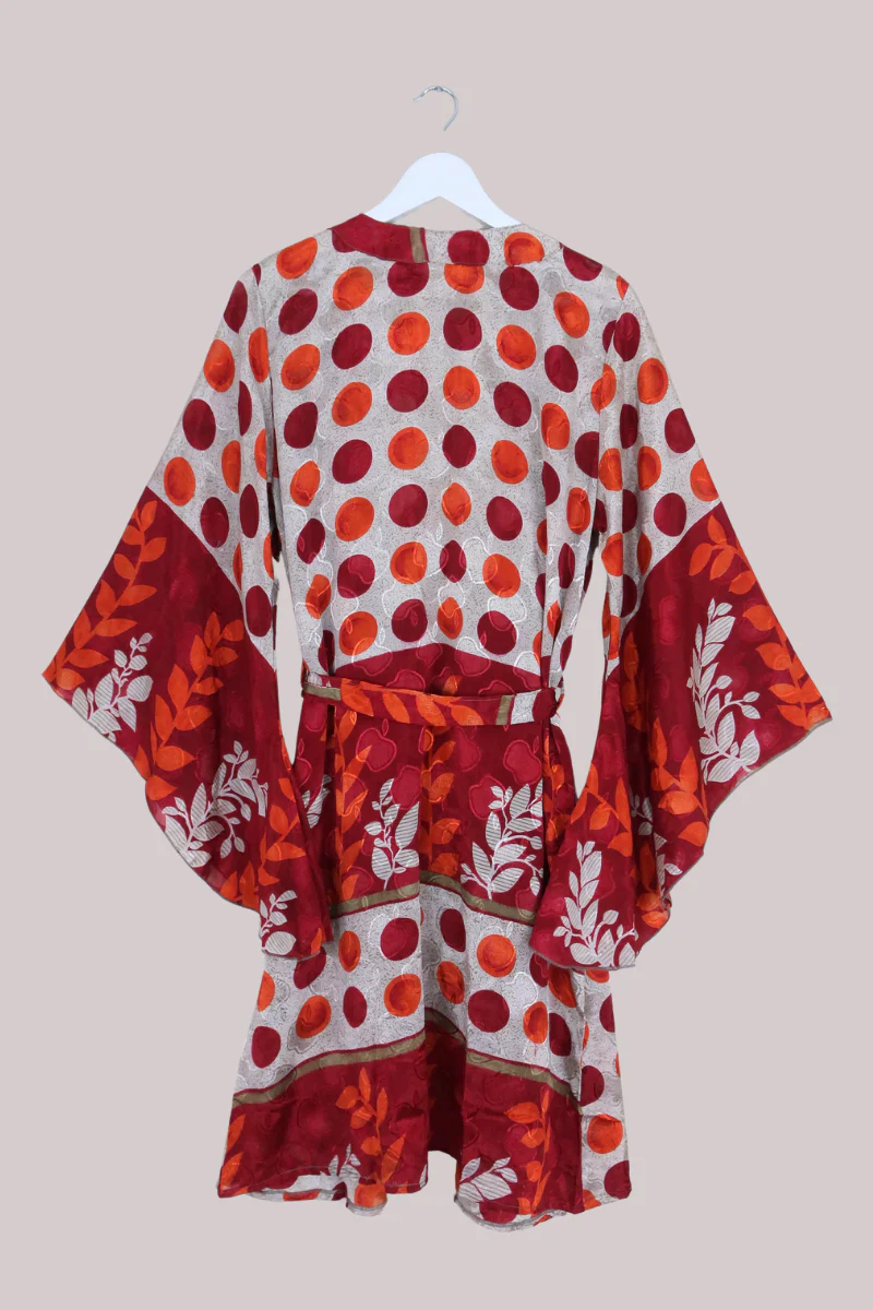 Gemini Kimono in Blood Moon Polka - Size L/XL - Image 3