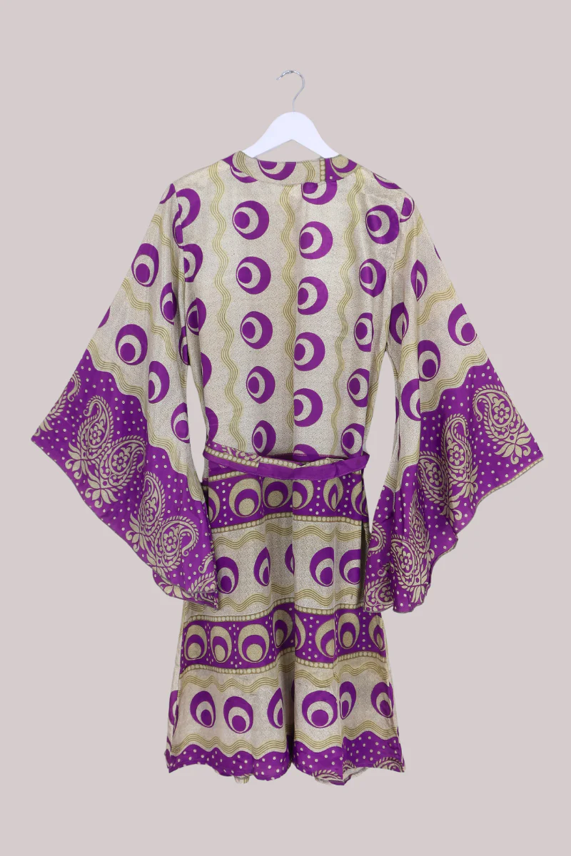 Gemini Kimono in Vivid Purple Polka - Size L - Image 3