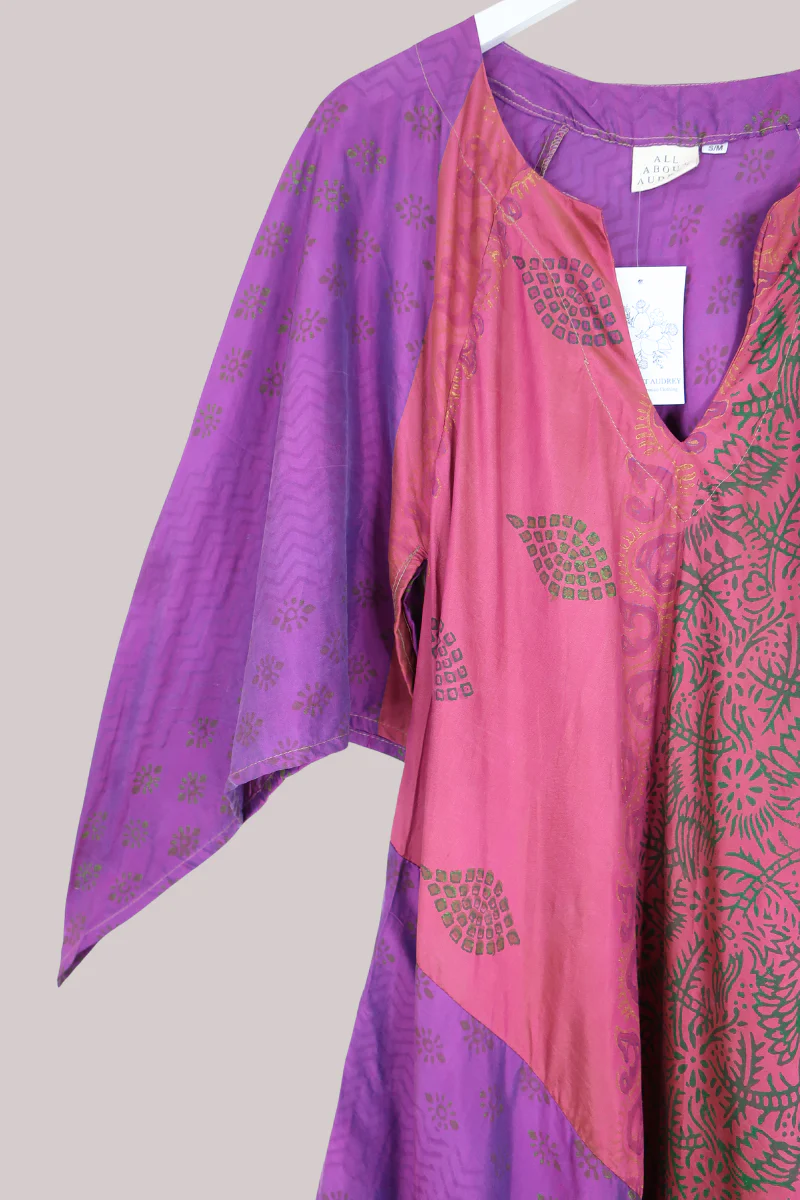 Goddess Pure Silk Dress - Royal Purple Seal - Size M/L - Image 2