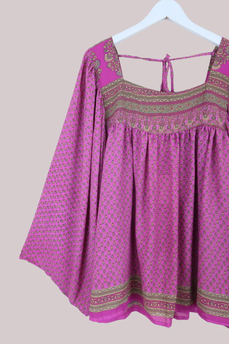 Honey Top in Bubblegum Pink Florals - Free Size - Image 2