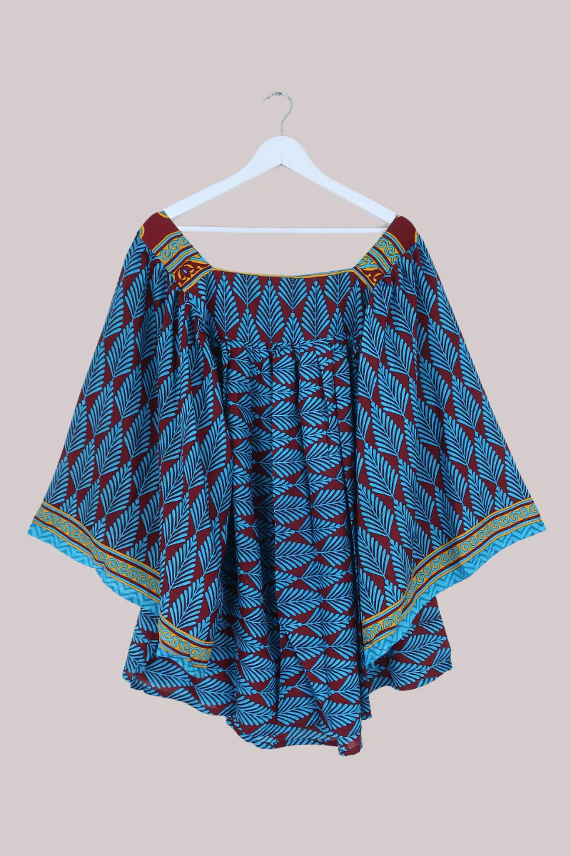 Honey Top in Burgundy & Blue - Free Size - Image 3