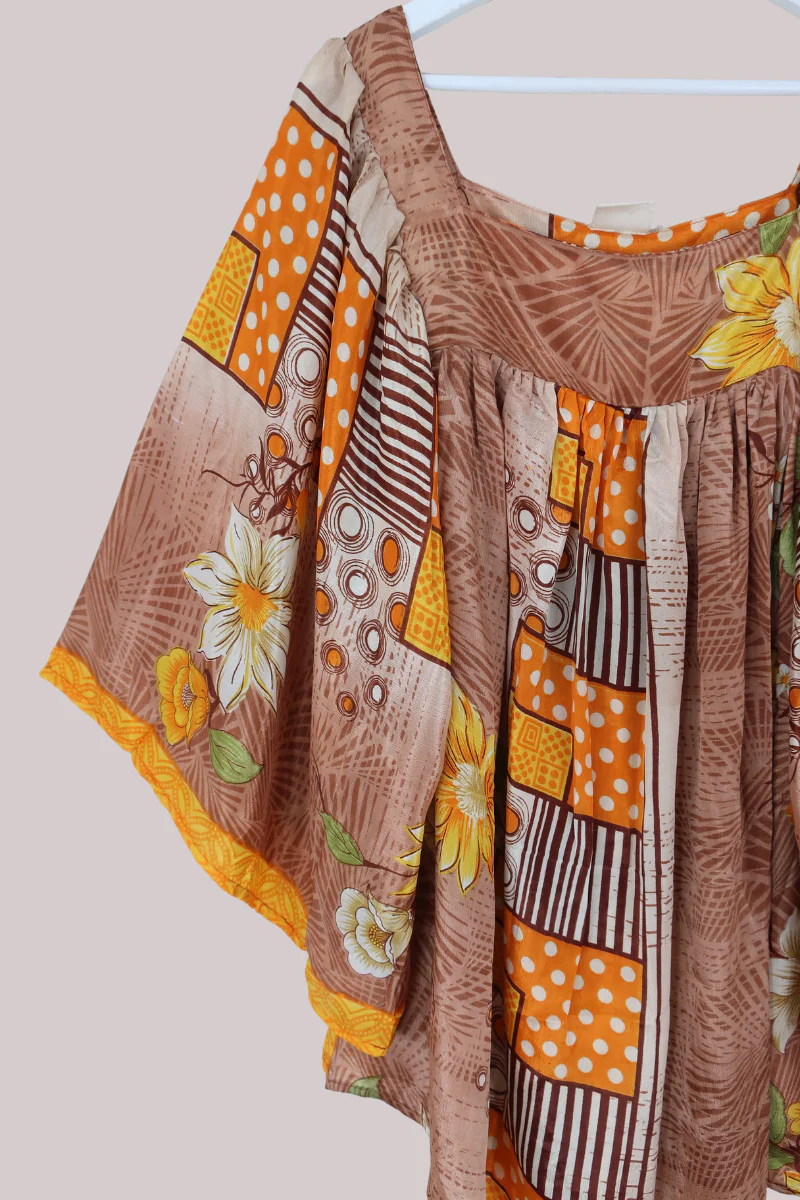 Honey Top in Patchwork Of Sunflowers - Free Size - Image 2