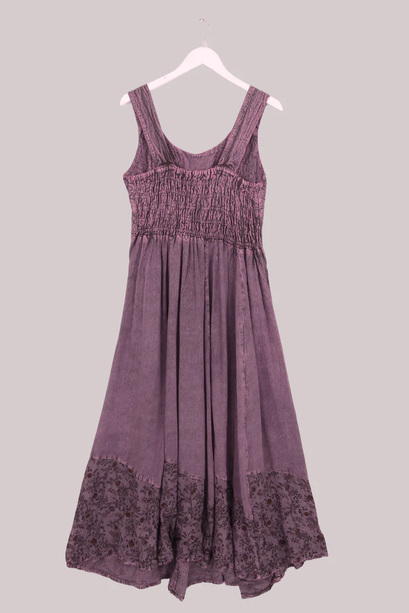 Embroidered Corset Maxi in Lilac Haze Floral - Free Size L - Image 3