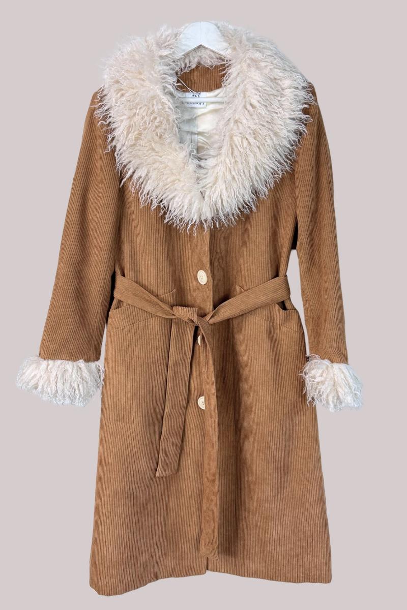 Janis Penny Lane Coat in Camel Brown Corduroy - Image 5