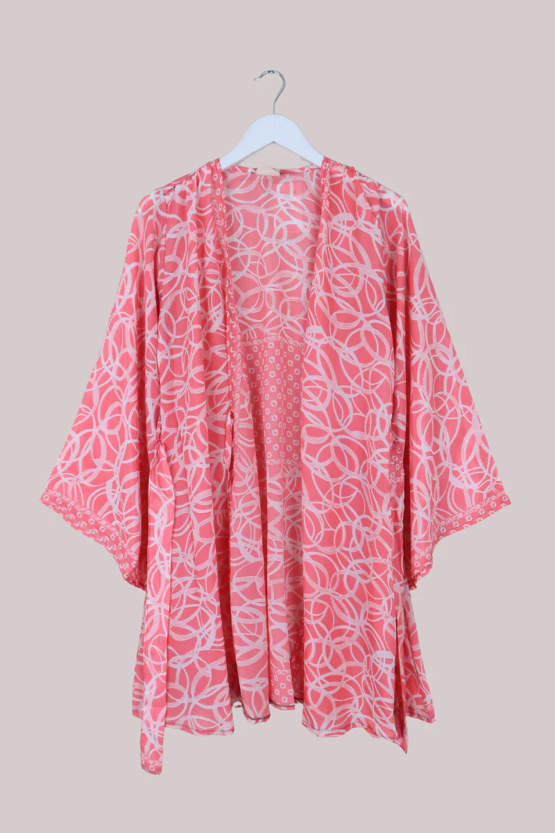 Karina Vintage Sari Jacket - Pasture Pink - Size M/L - Image 3