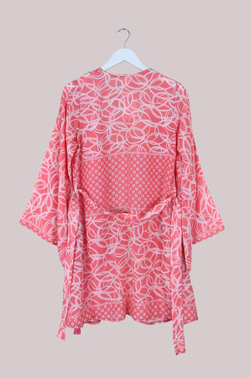 Karina Vintage Sari Jacket - Pasture Pink - Size M/L - Image 4