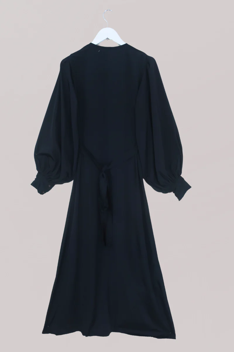 Khroma Lola Wrap Dress in Vampy Black - Image 6