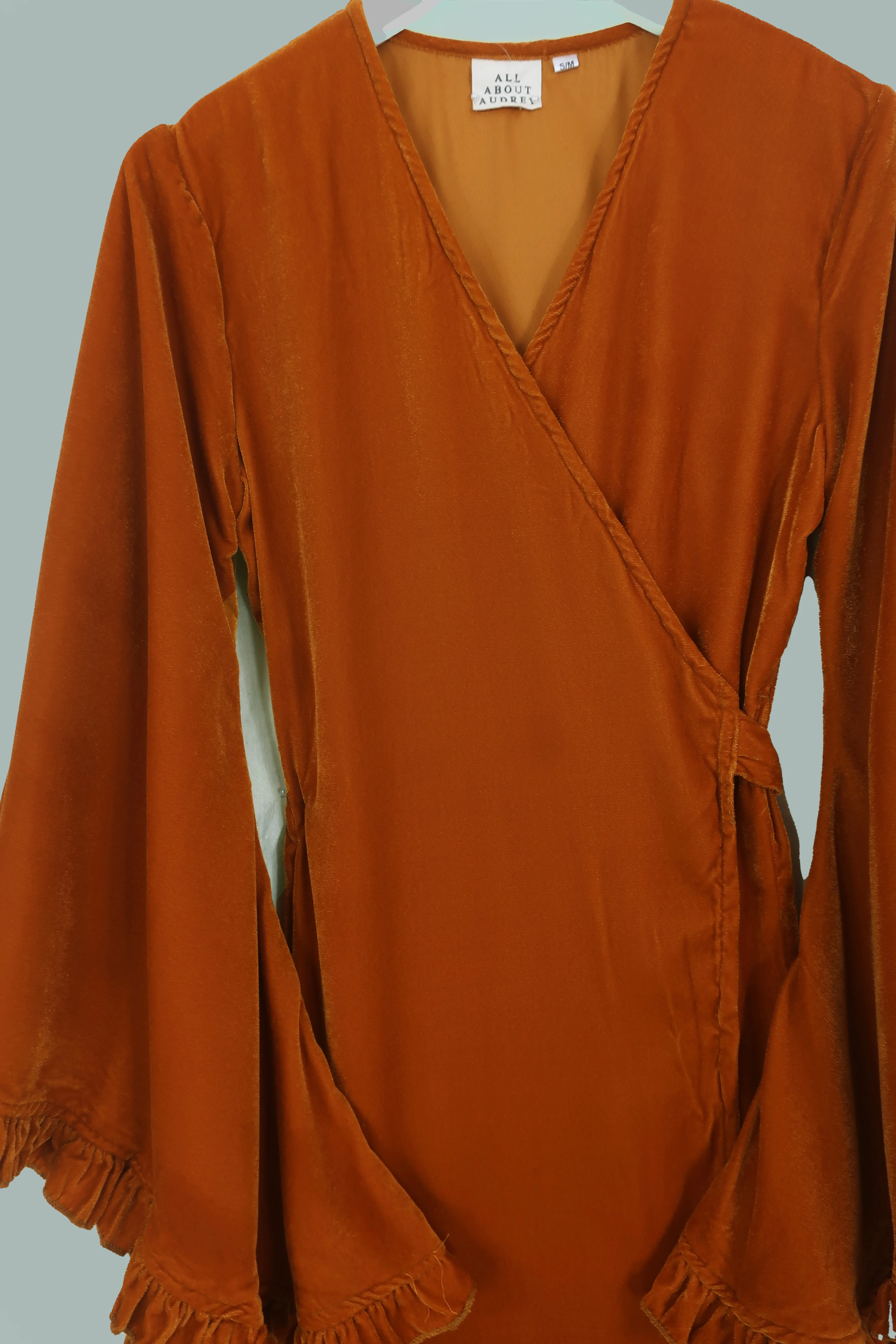 Khroma Venus Maxi Dress in Marmalade Yellow Velvet - Image 4