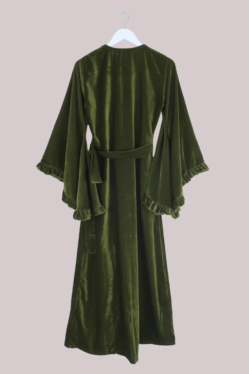Khroma Venus Maxi Dress in Ophelia Green Velvet - Image 4