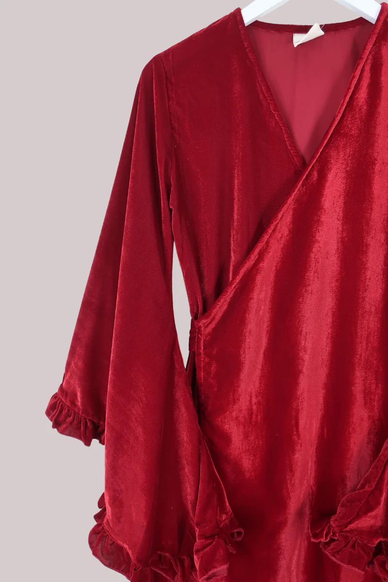 Khroma Venus Maxi Dress in Persephone Red Velvet - Image 4