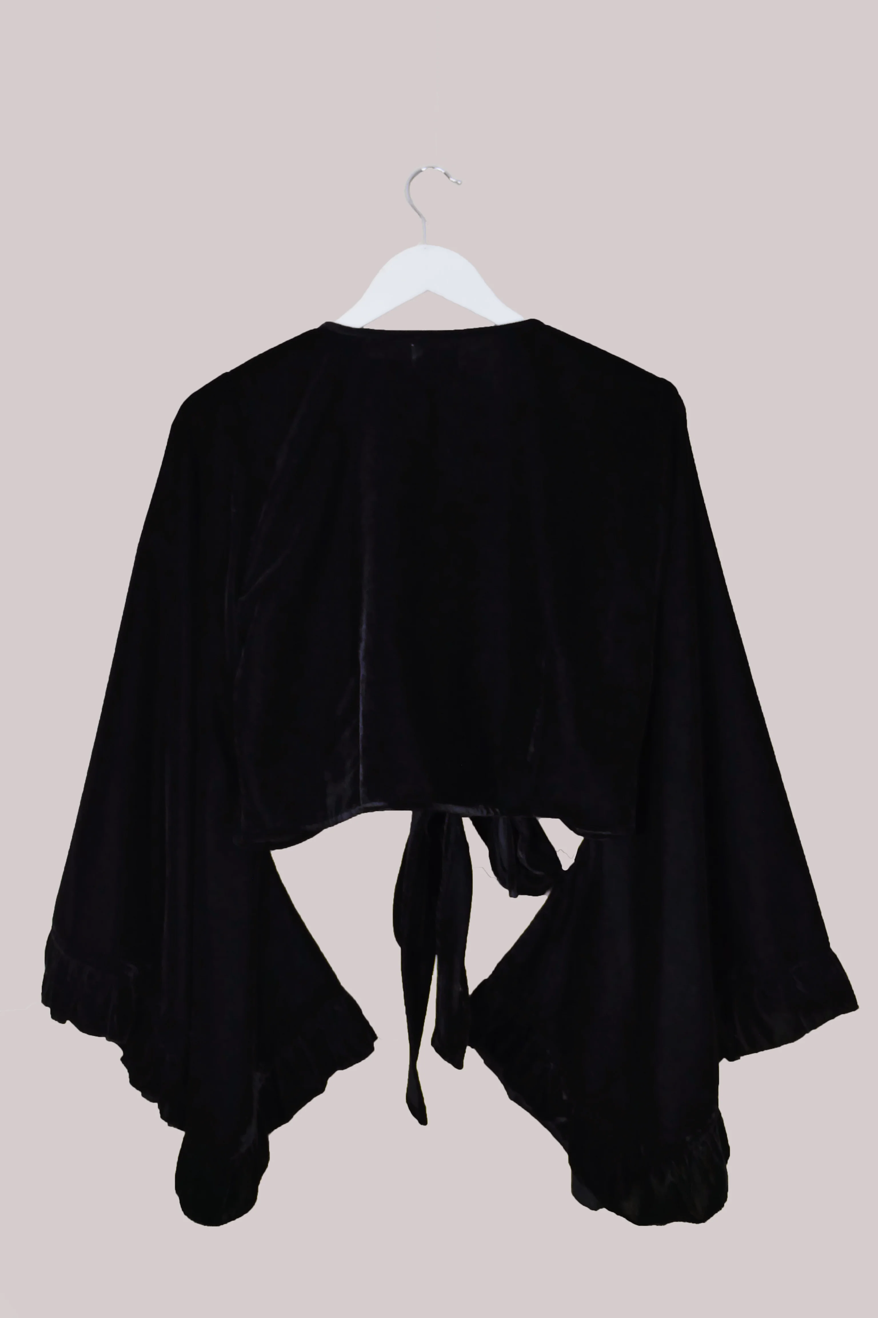 Khroma Venus Wrap Top in Black Dahlia Velvet - Image 5