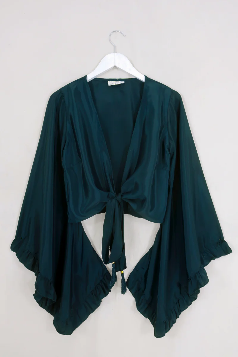 Khroma Venus Wrap Top in Dragonfly Blue - Image 2