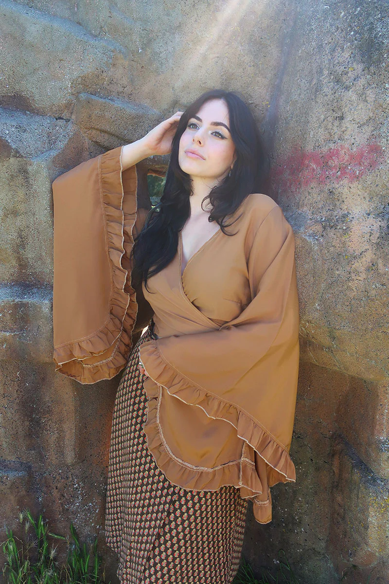 Khroma Venus Wrap Top in Golden Sands - Image 5