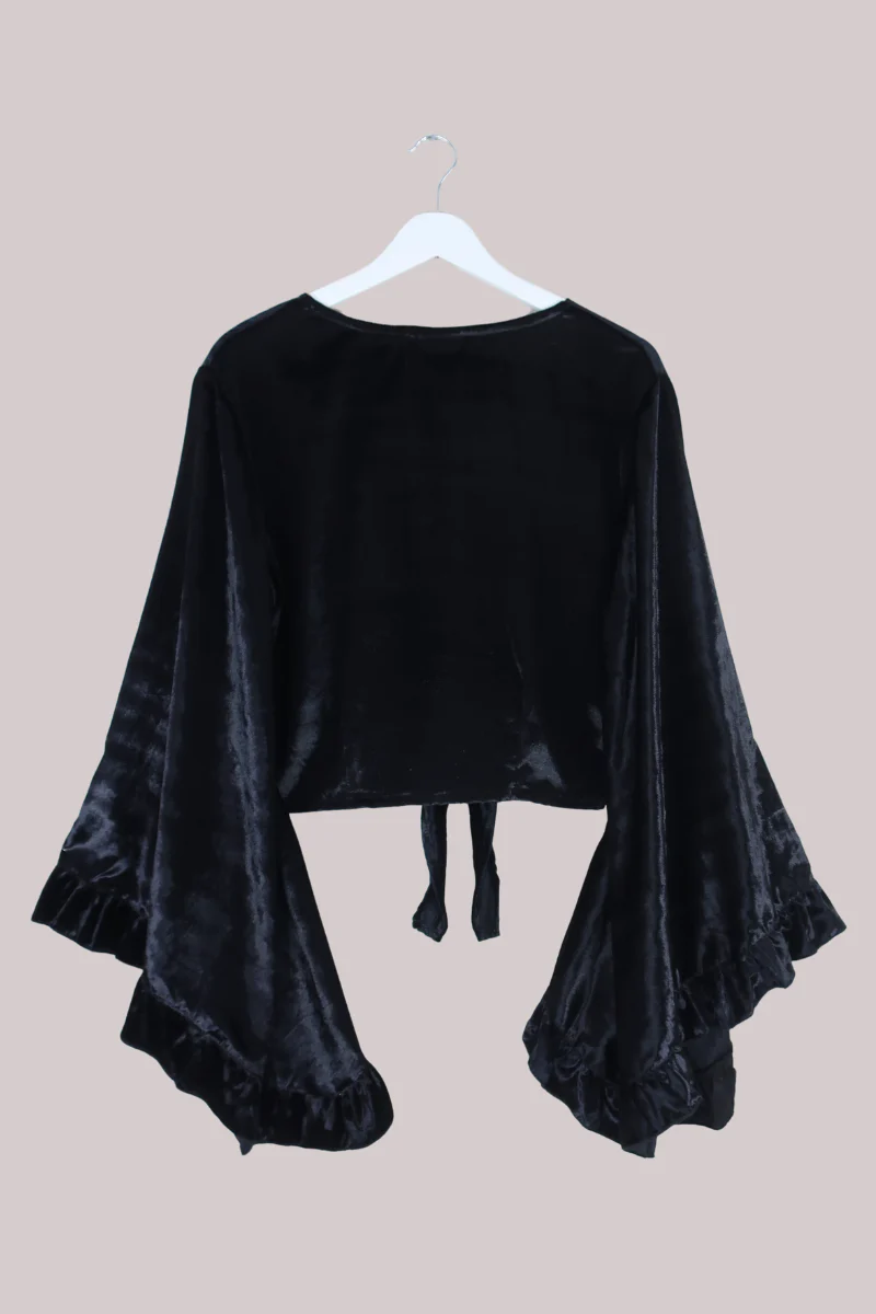 Khroma Venus Wrap Top in Opera Black Ice Velvet - Image 4