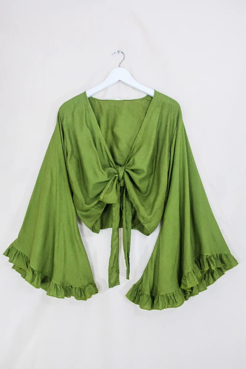 Khroma Venus Wrap Top in Pixie Green - Image 2