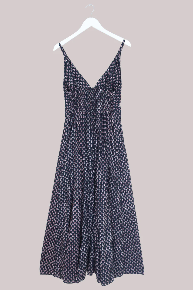 Laura Maxi Dress in Black Ditsy Cosmos - Image 5