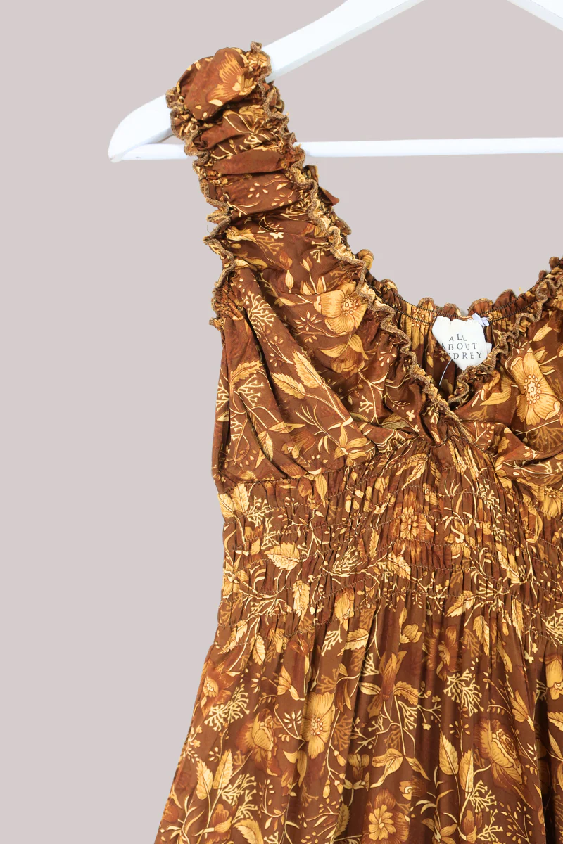 Maisie Folklore Floral Maxi Dress in Witch-Hazel Gold - Image 4
