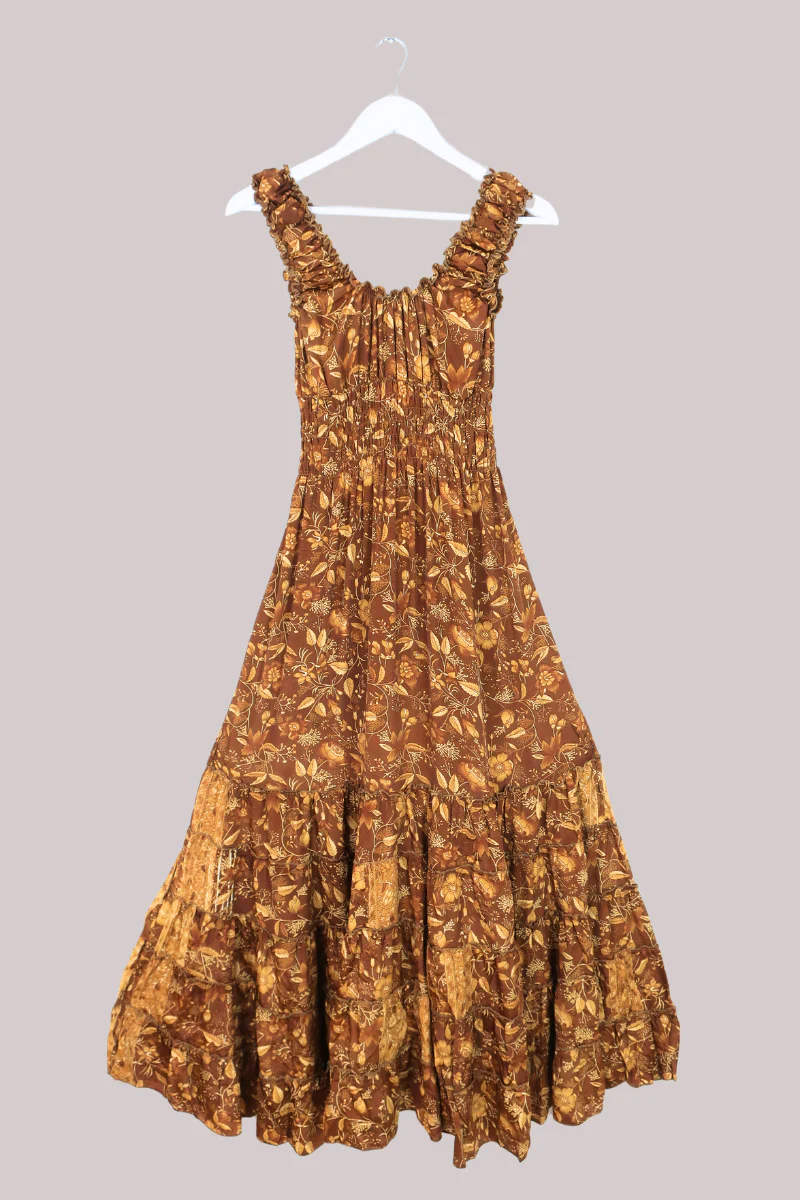 Maisie Folklore Floral Maxi Dress in Witch-Hazel Gold - Image 5