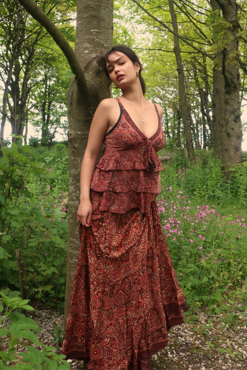 Maisie Maxi Skirt in Bowie Red Mandala - Image 3