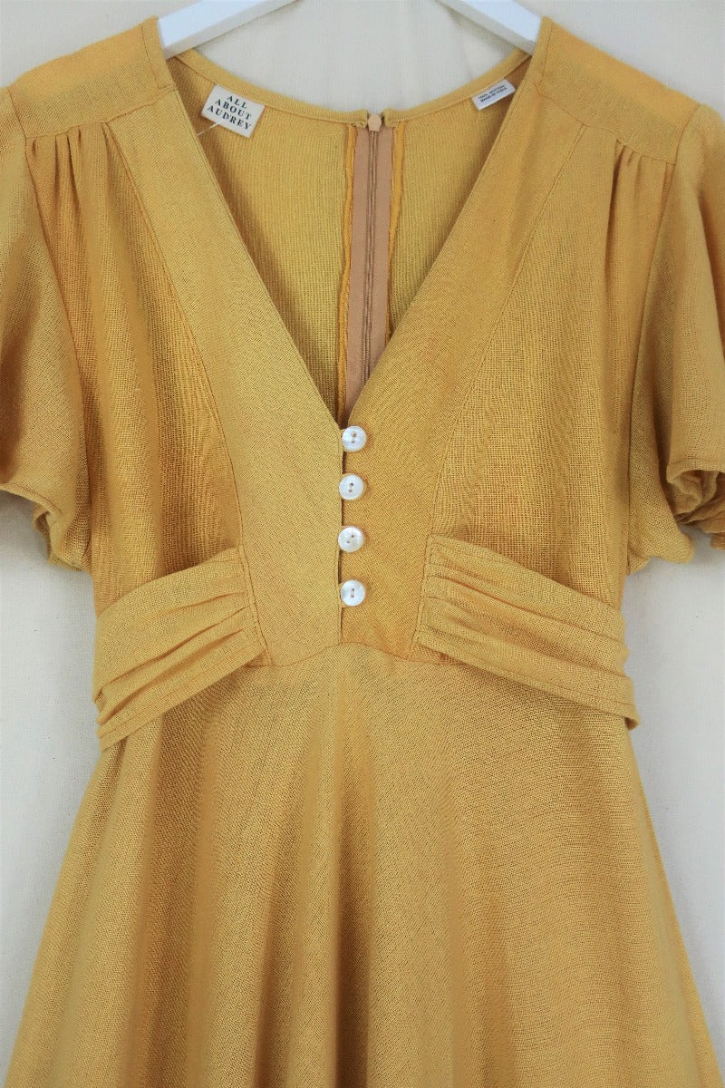 Margot Maxi Dress in Daffodil Yellow - Image 3