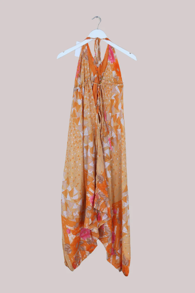 Medusa Harem Jumpsuit in Clementine Abstract Florals - Free Size M/L - Image 3