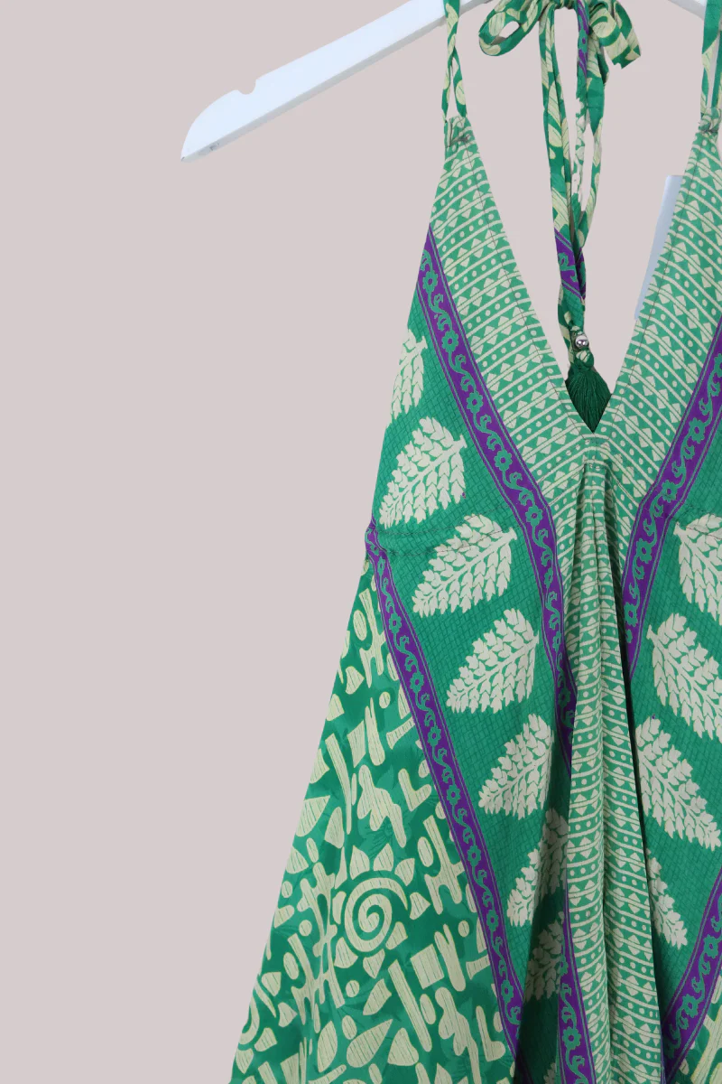Medusa Harem Jumpsuit in Monstera Green - Free Size S/M - Image 2