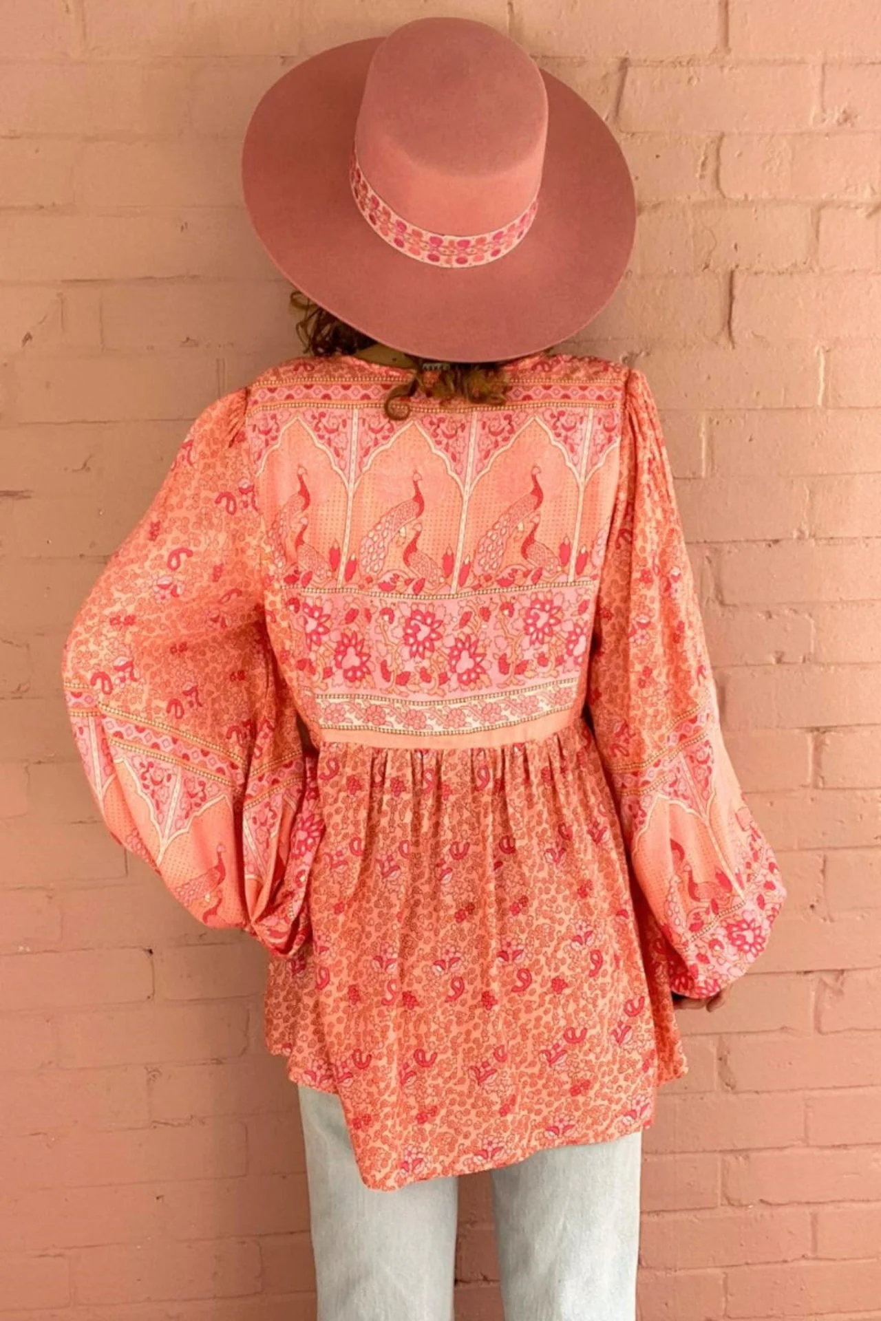 Peacock Prairie Top in Peachy Rose - Image 8