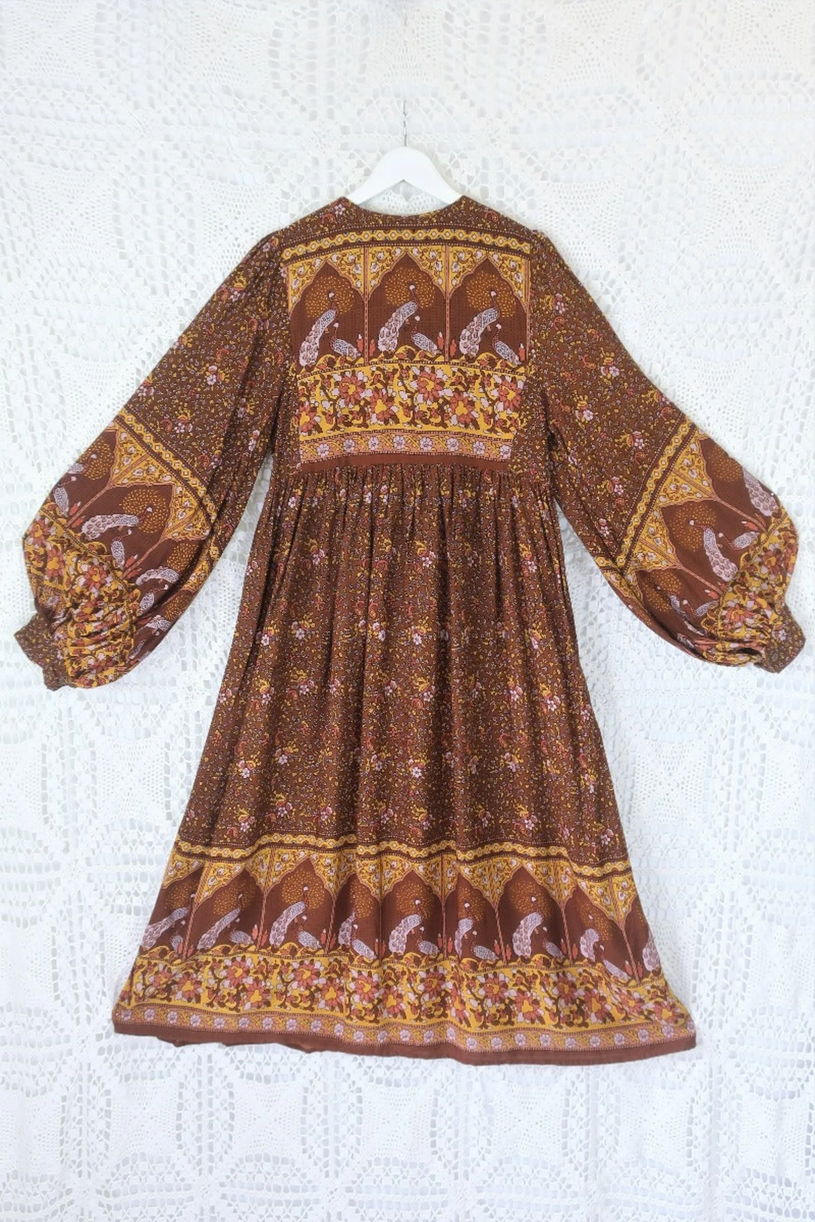 Peacock Primrose Dress in Gingerbread - Image 4