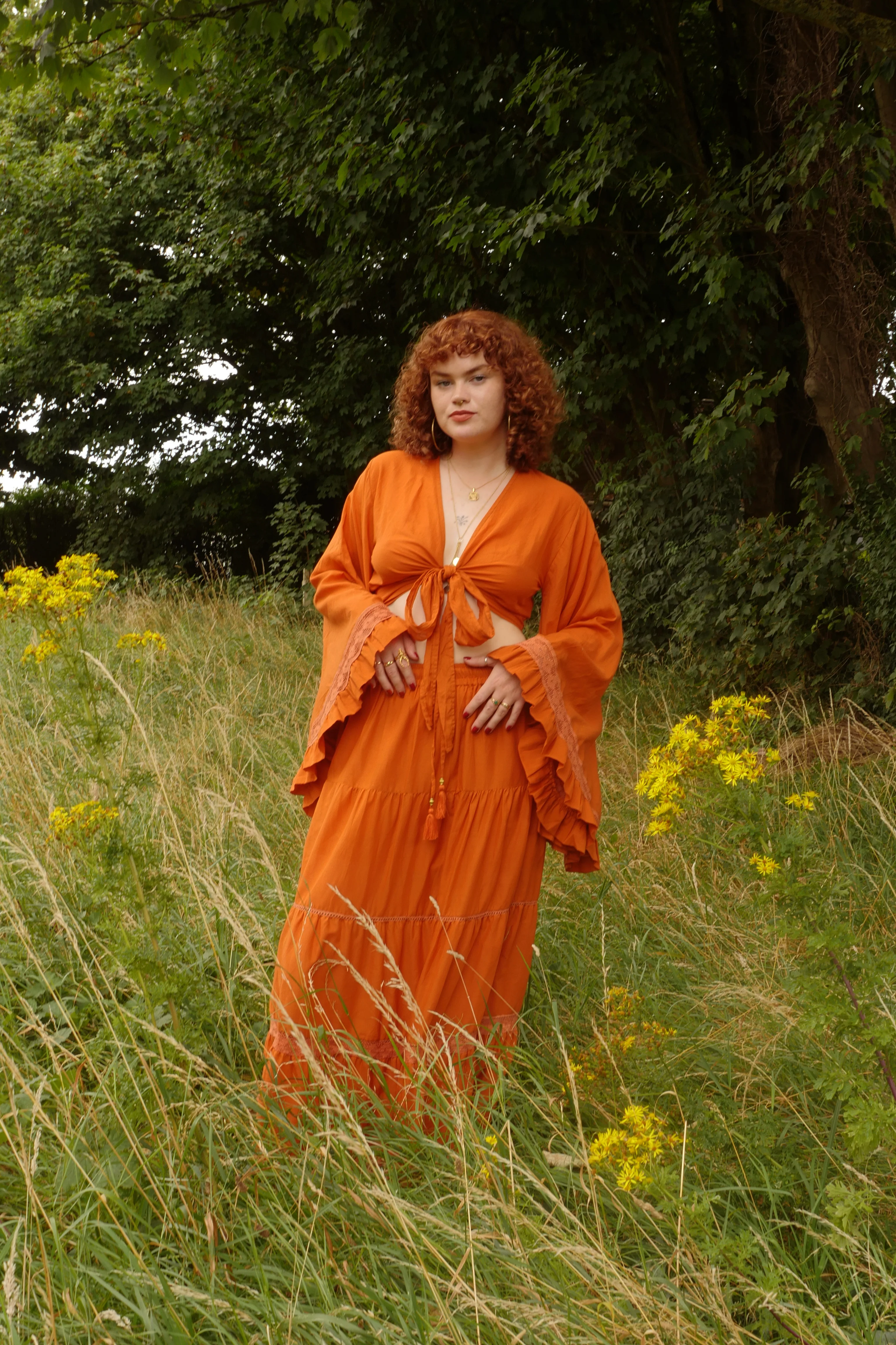 Pisces Crochet Skirt in Bergamot Orange - Image 5