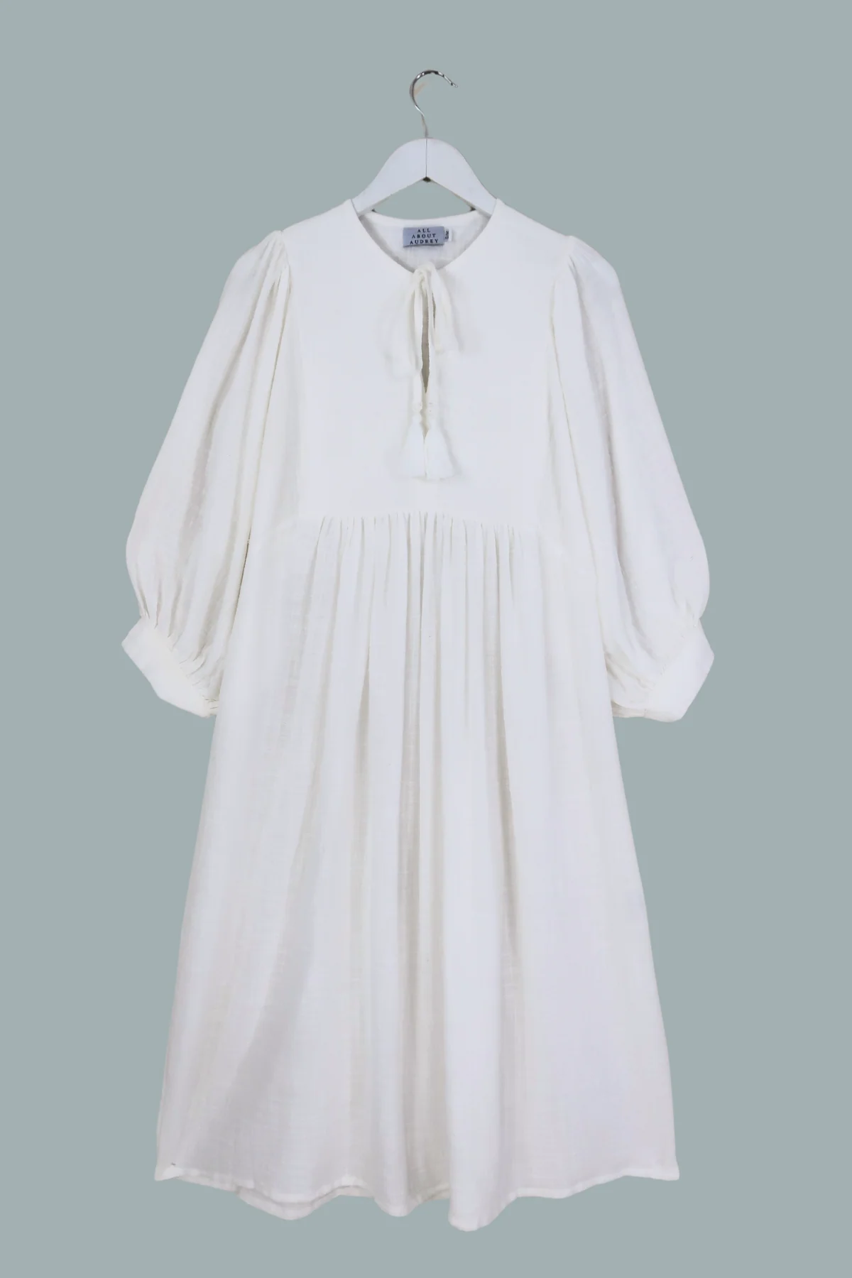Posy Midi Dress in Salt White - Image 2