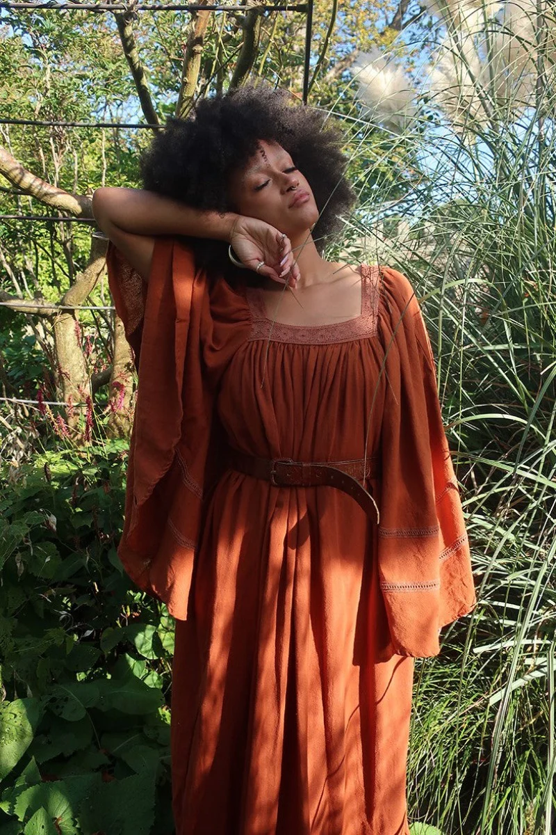 Raven Maxi Dress in Red Clay - Image 3