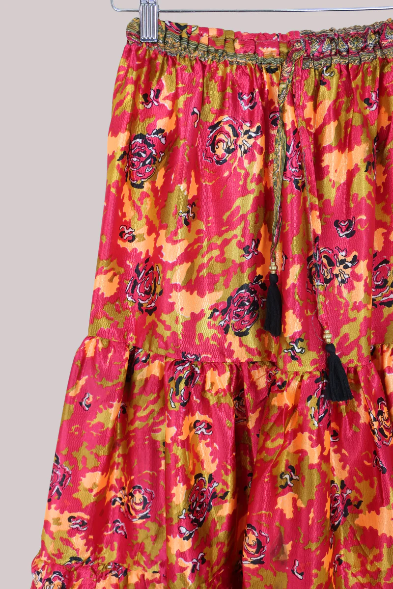 Rosie Midi Skirt in Abstract Desert Magenta - Free Size - Image 2