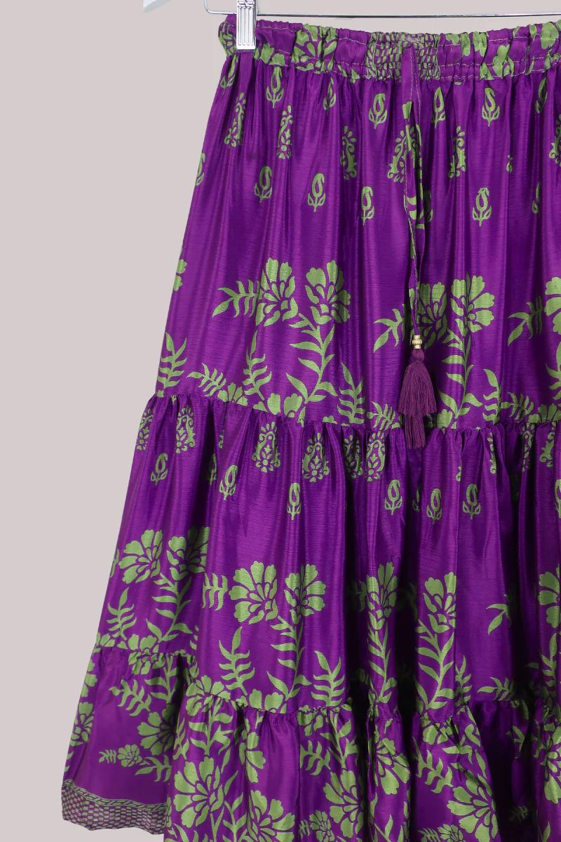Rosie Midi Skirt in Daphne Purple - Free Size - Image 2