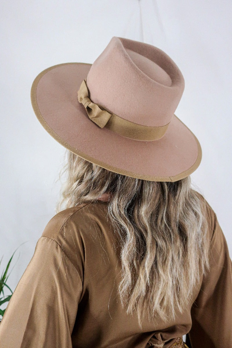 Sierra Wide Brim Hat in Tan - Image 3